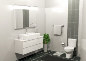valkoinen elega kylpyhuone